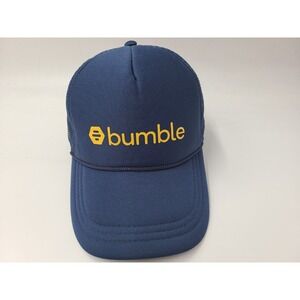 Bumble Social Dating App Mesh Trucker Snapback Hat Cap Bee Men Women Blue Yellow
